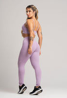 Calça Legging com Elástico Cintura Alta Feminina Poliamida Preto - MVB MODAS