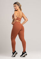 Calça Legging com Elástico Cintura Alta Feminina Poliamida Preto - MVB MODAS