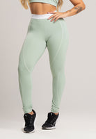 Calça Legging com Elástico Cintura Alta Feminina Poliamida Preto - MVB MODAS