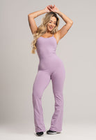 Macacão Fitness Flare Alcinha Poliamida Mousse - MVB MODAS