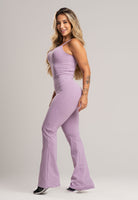 Macacão Fitness Flare Alcinha Poliamida Mousse - MVB MODAS