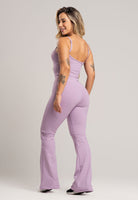 Macacão Fitness Flare Alcinha Poliamida Mousse - MVB MODAS