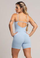 Macaquinho Fitness Alcinha Costas Nua Poliamida Preto - MVB MODAS