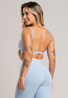 Top Alcinha Costas Nua Poliamida Pistache - MVB MODAS