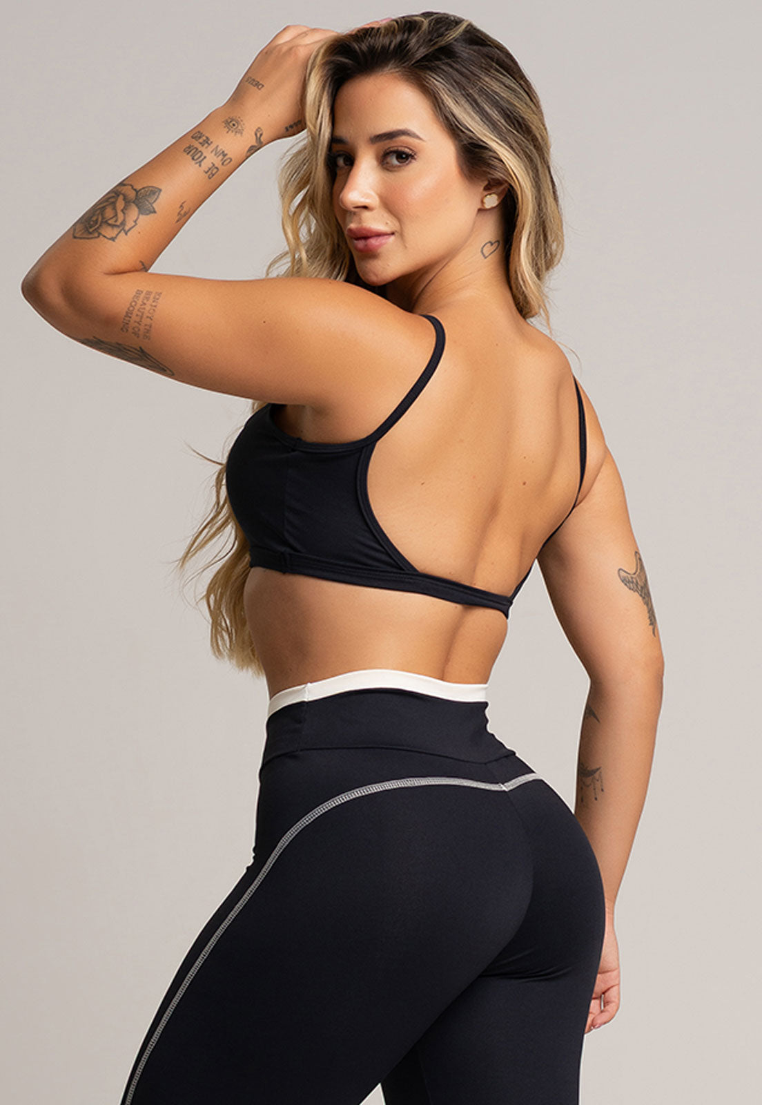 Top Alcinha Costas Nua Poliamida Pistache - MVB MODAS