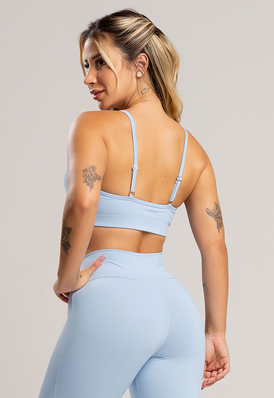 Top Duplo Alcinha de Regulagem Poliamida Preto - MVB MODAS