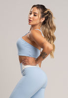 Top Cropped Duplo Alcinha Poliamida Preto - MVB MODAS