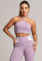 Top Cropped Duplo Alcinha Poliamida Preto - MVB MODAS