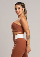 Top Cropped Duplo Alcinha Poliamida Preto - MVB MODAS