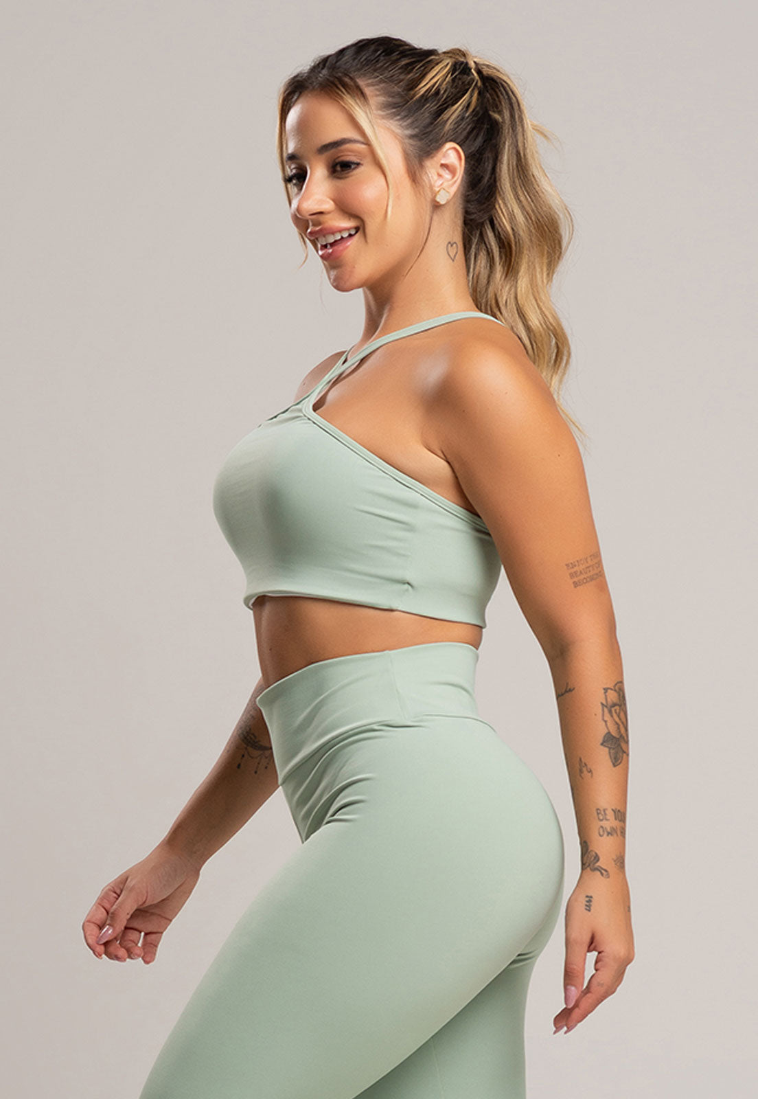 Top Cropped Duplo Alcinha Poliamida Preto - MVB MODAS