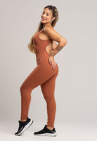 Macacão Fitness Longo Costa Nua Poliamida Preto - MVB MODAS