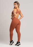 Macacão Fitness Longo Costa Nua Poliamida Preto - MVB MODAS