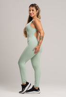 Macacão Fitness Longo Costa Nua Poliamida Preto - MVB MODAS