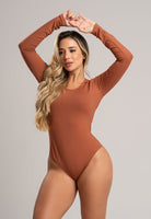 Body Manga Longa Costa Fechada Poliamida Pistache - MVB MODAS