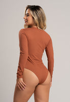 Body Manga Longa Costa Fechada Poliamida Pistache - MVB MODAS