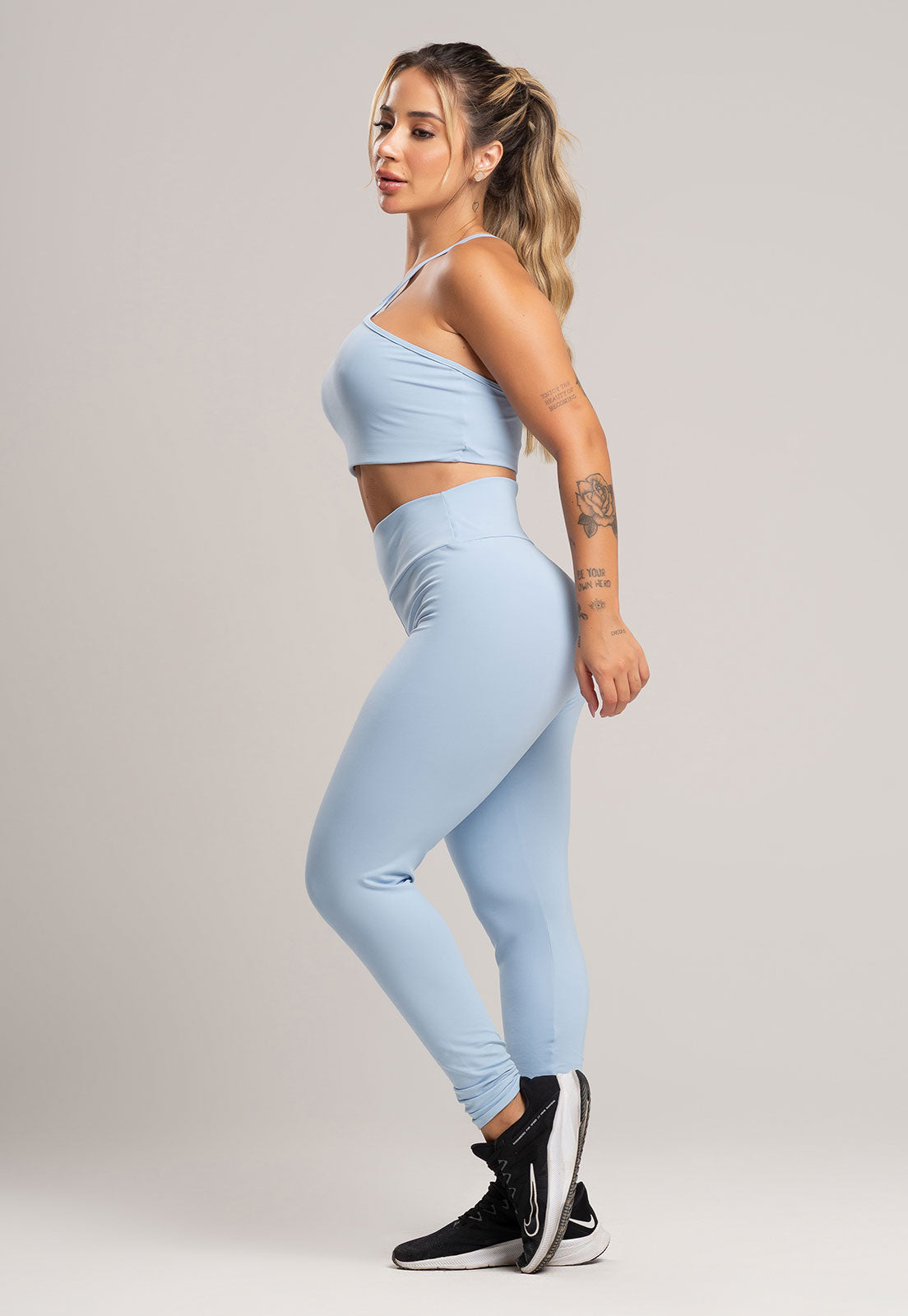 Calça Legging Cintura Alta Poliamida Pistache - MVB MODAS