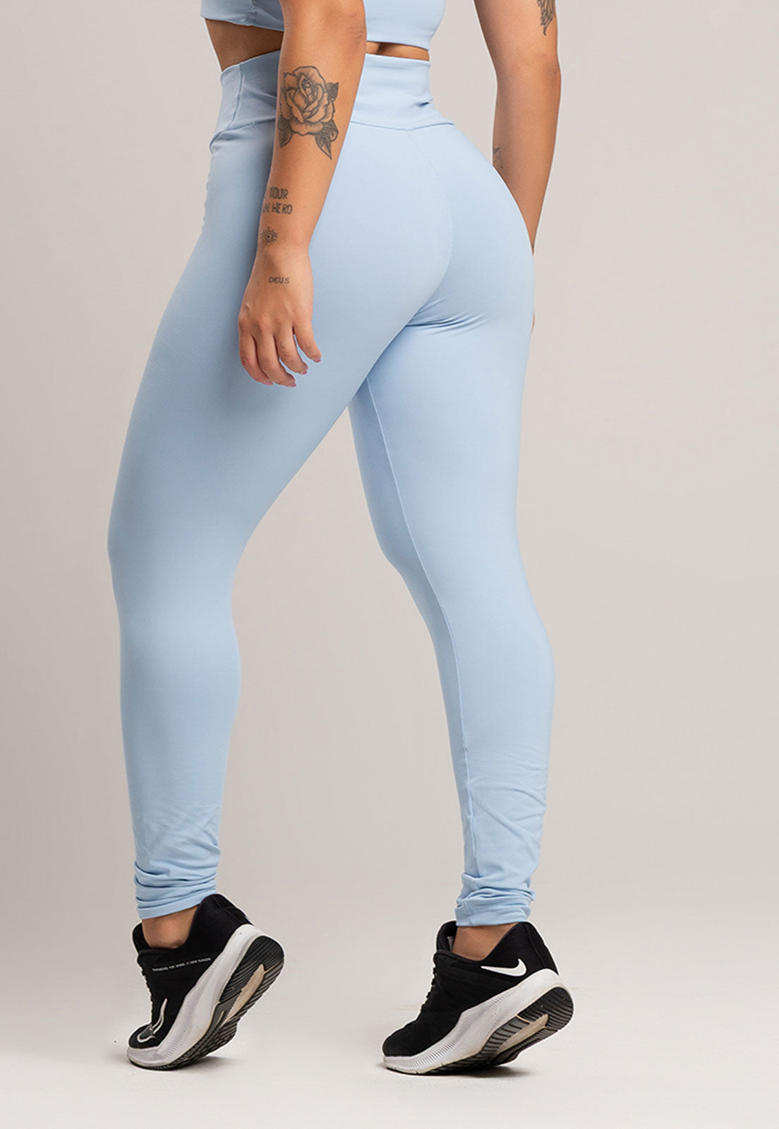 Calça Legging Cintura Alta Poliamida Pistache - MVB MODAS