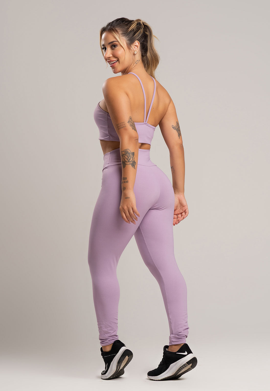 Calça Legging Cintura Alta Poliamida Pistache - MVB MODAS