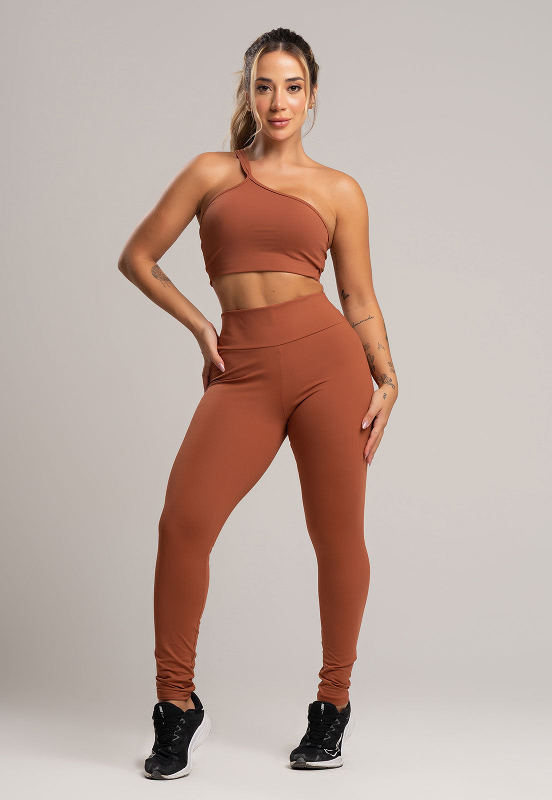 Calça Legging Cintura Alta Poliamida Pistache - MVB MODAS
