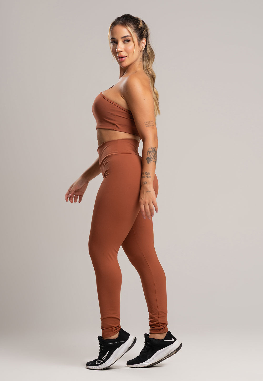 Calça Legging Cintura Alta Poliamida Pistache - MVB MODAS