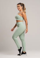 Calça Legging Cintura Alta Poliamida Pistache - MVB MODAS