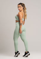 Calça Legging Cintura Alta Poliamida Pistache - MVB MODAS