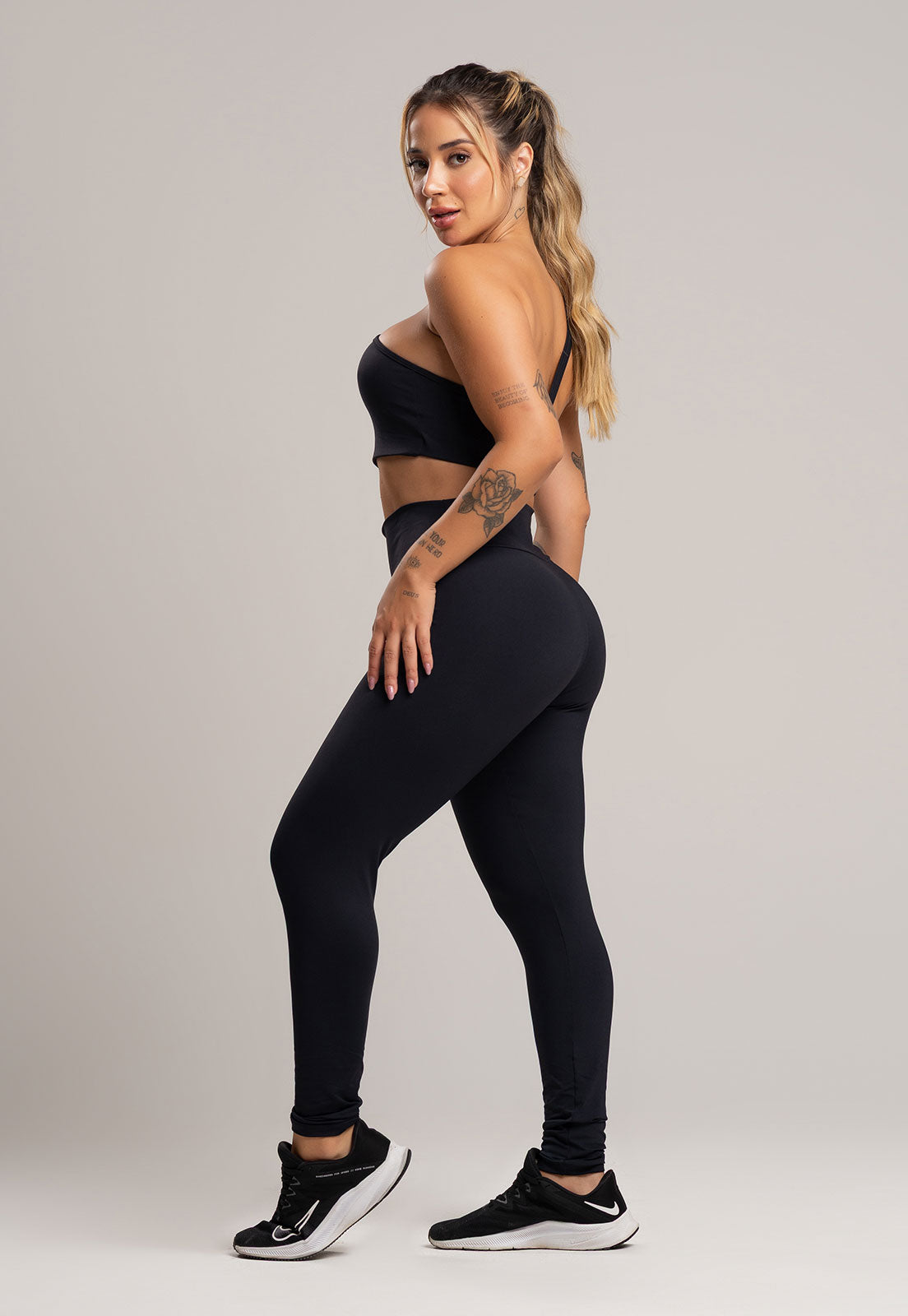Calça Legging Cintura Alta Poliamida Pistache - MVB MODAS