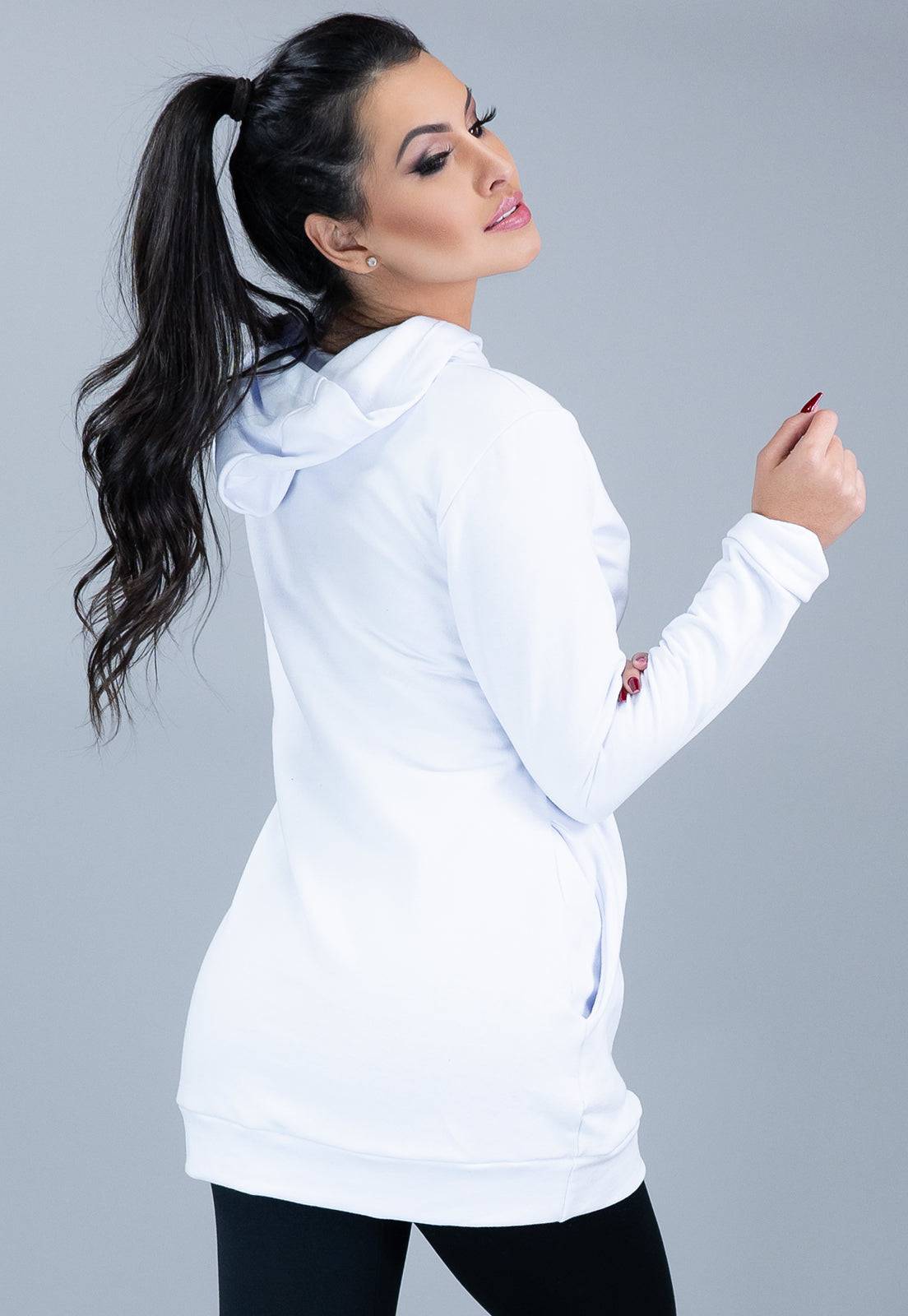 Casaco Moletom Flanelado Feminino Vermelho - MVB MODAS