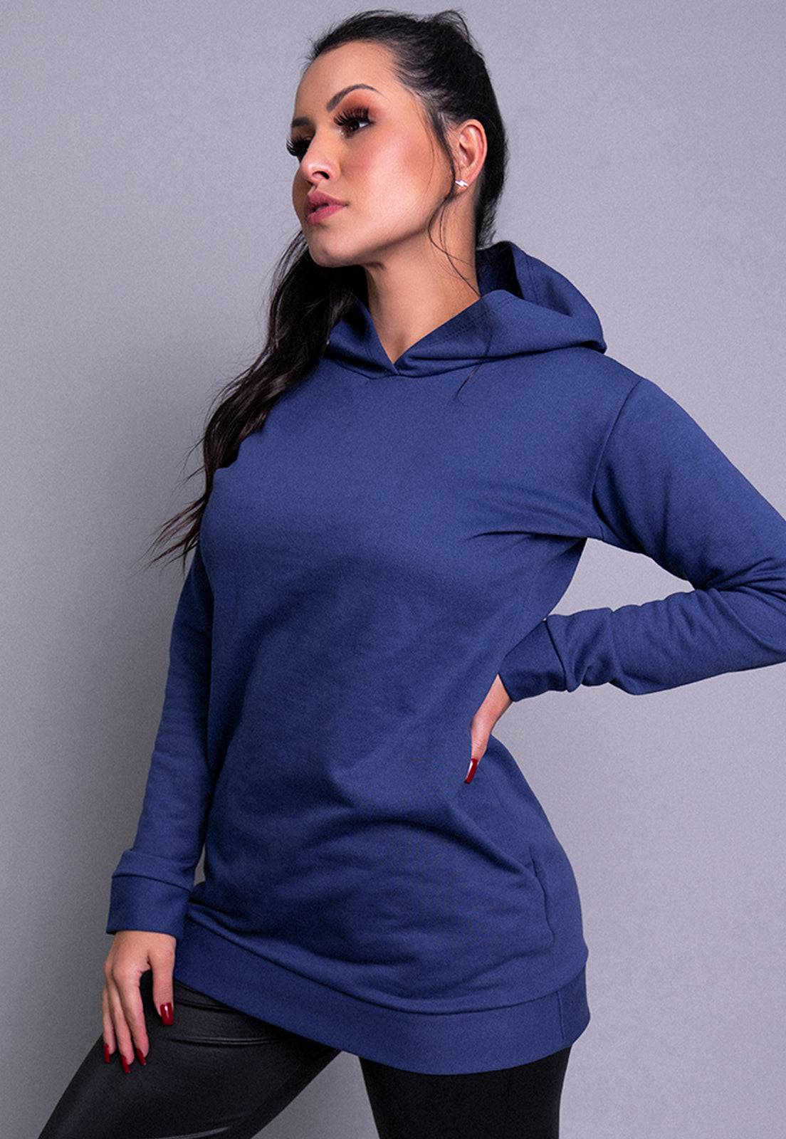 Casaco Moletom Flanelado Feminino Branco - MVB MODAS