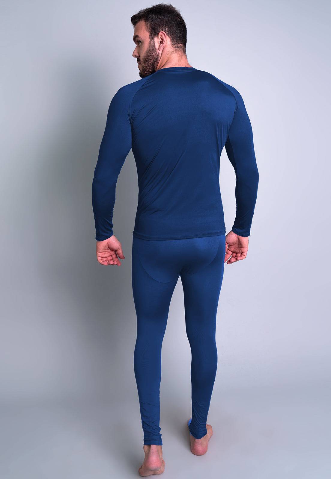 Conjunto Masculino Segunda Pele Térmica Proteção Uv 50+ Branco - MVB MODAS