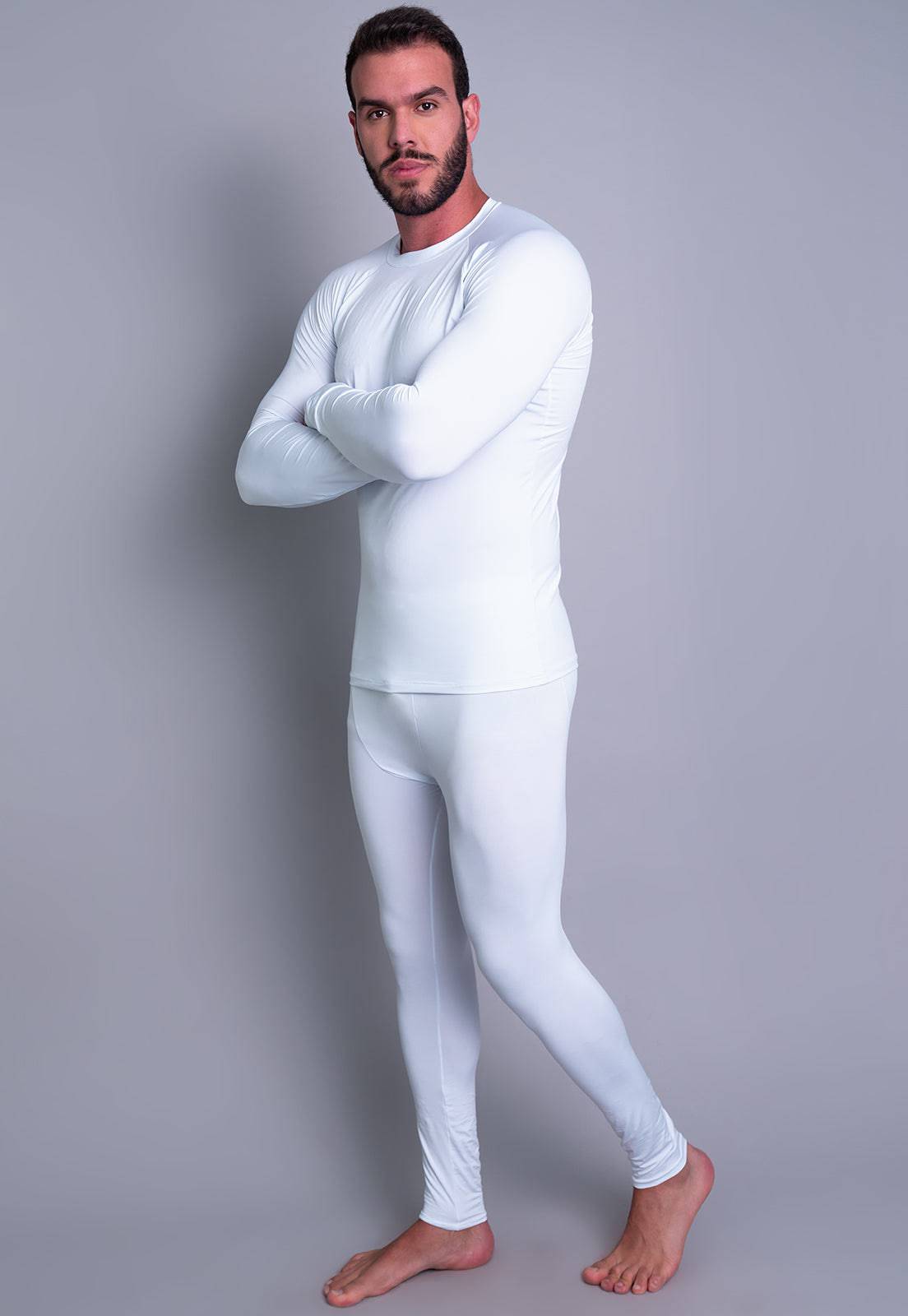 Conjunto Masculino Segunda Pele Térmica Proteção Uv 50+ Azul - MVB MODAS