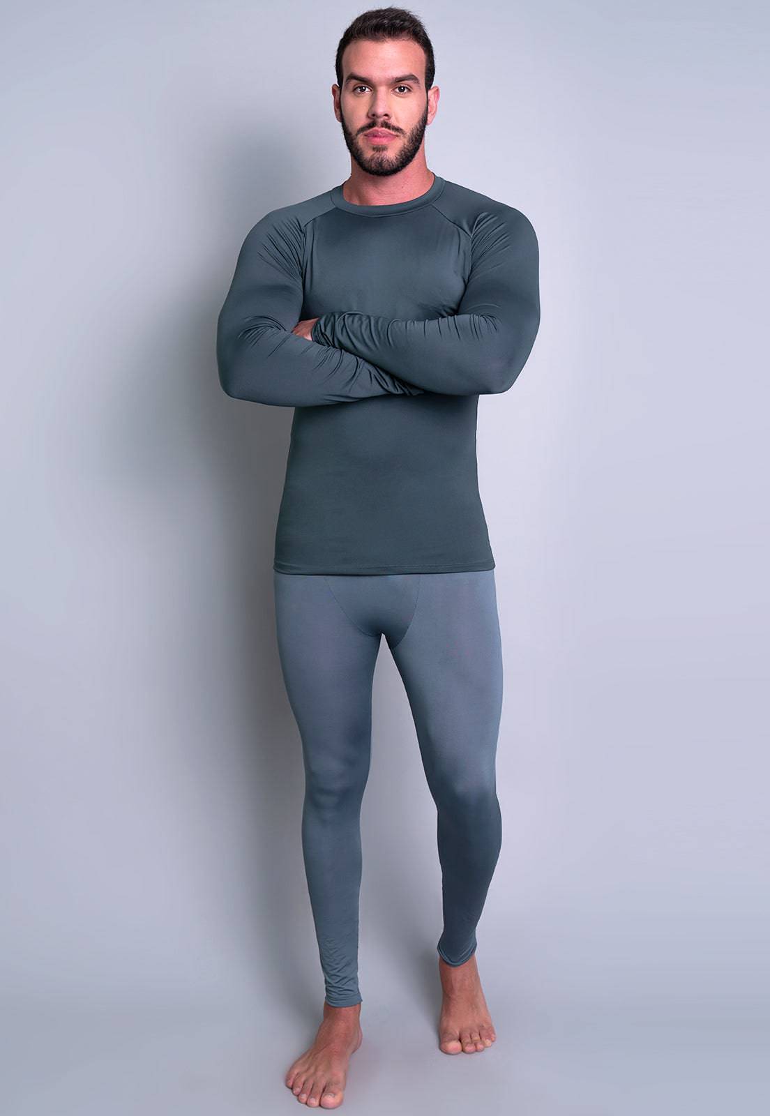 Conjunto Masculino Segunda Pele Térmica Proteção Uv 50+ Vinho - MVB MODAS