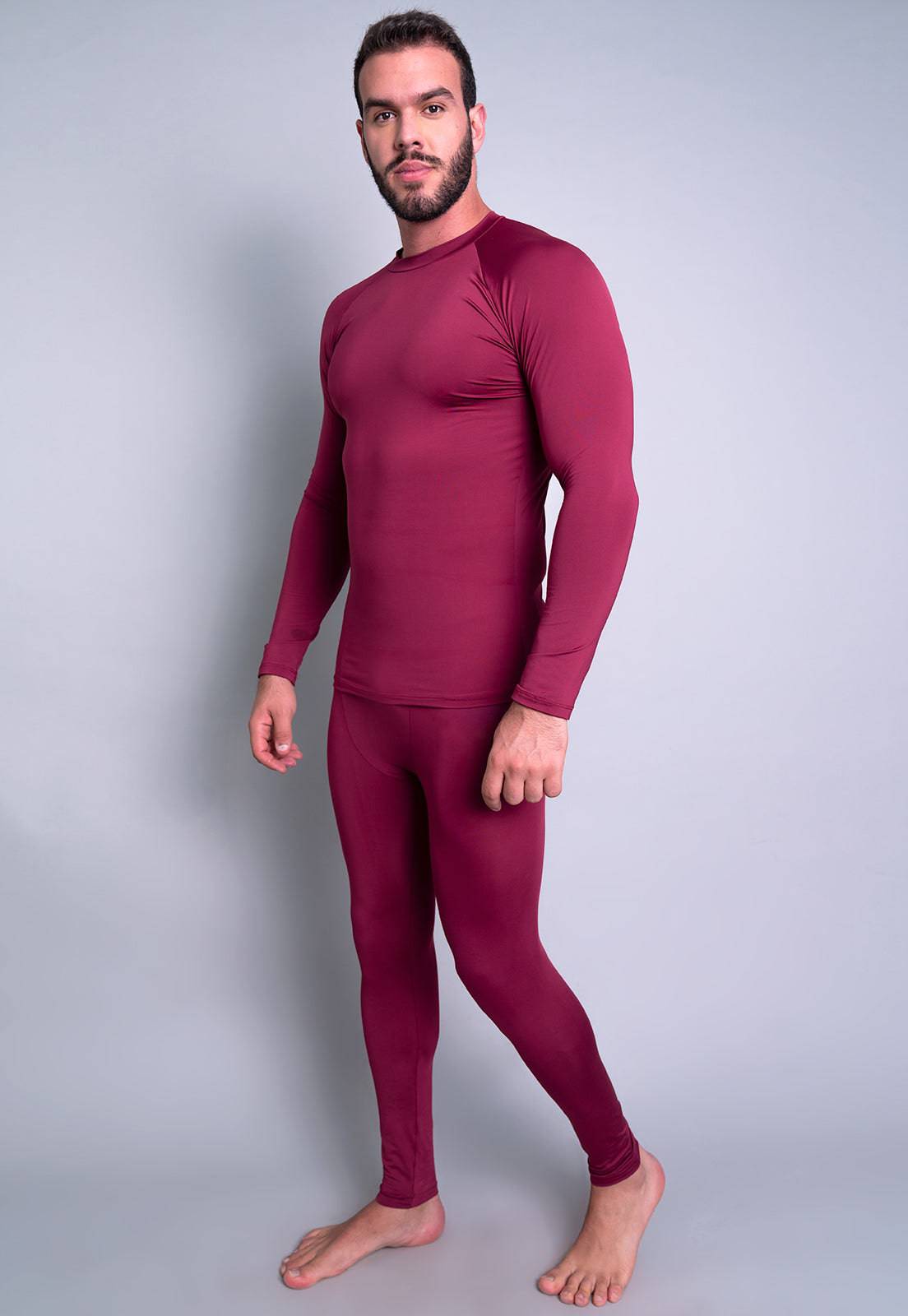 Conjunto Masculino Segunda Pele Térmica Proteção Uv 50+ Azul - MVB MODAS