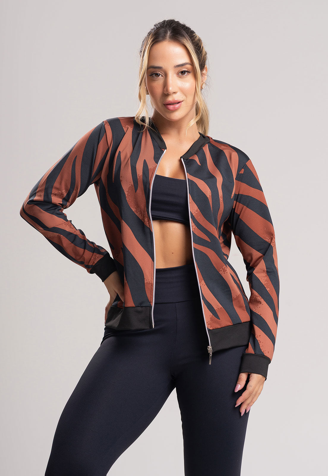 Casaco Jaqueta Suplex Feminino Inverno Safari - MVB MODAS