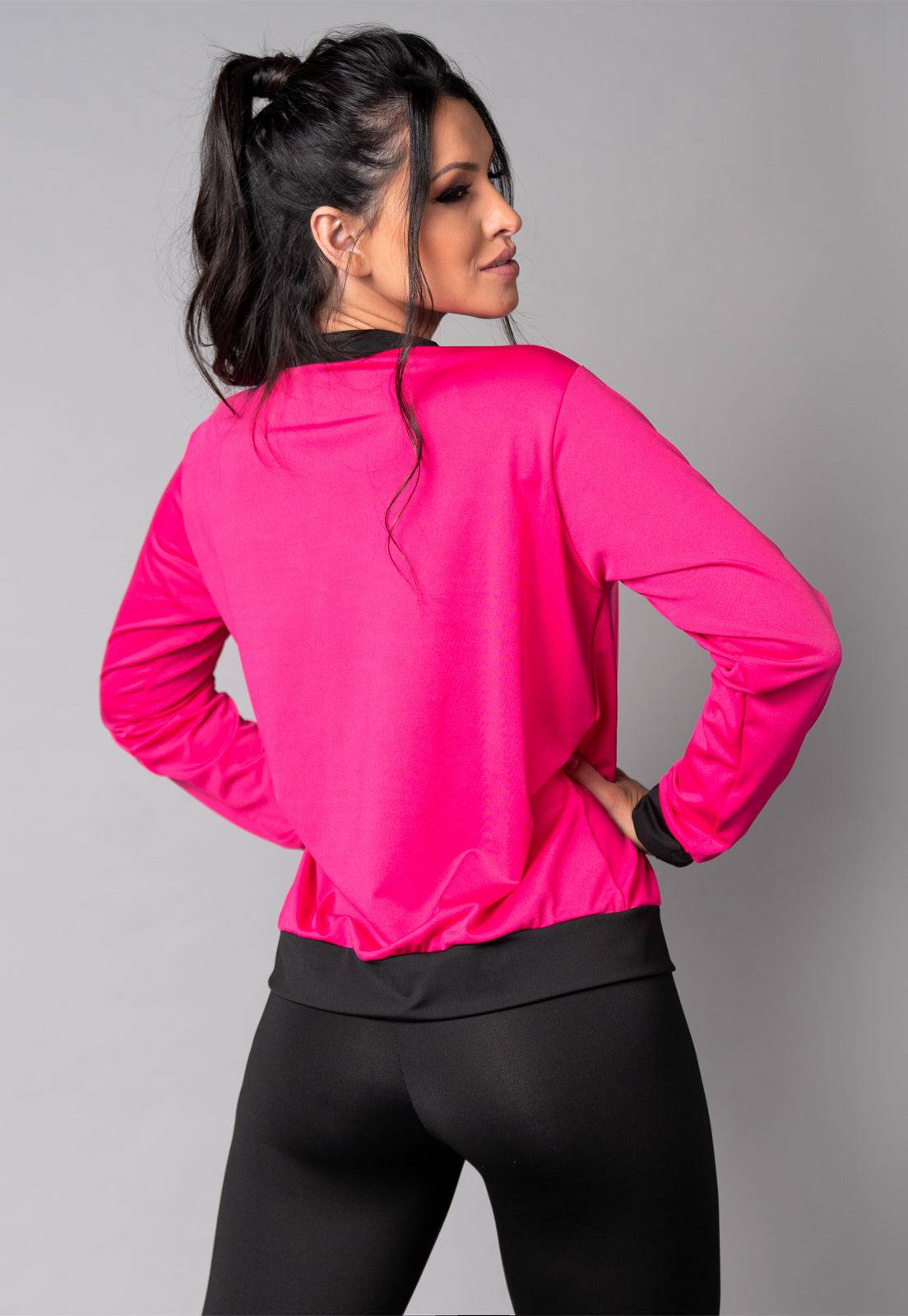 Casaco Jaqueta Suplex Feminino Inverno Preto - MVB MODAS