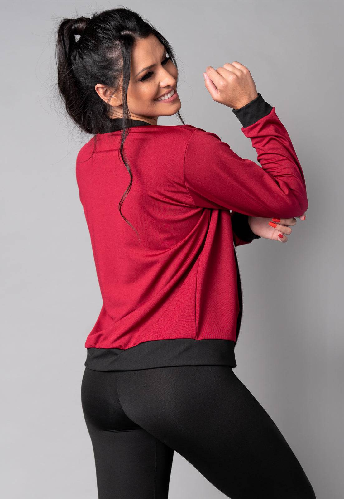 Casaco Jaqueta Suplex Feminino Inverno Preto - MVB MODAS