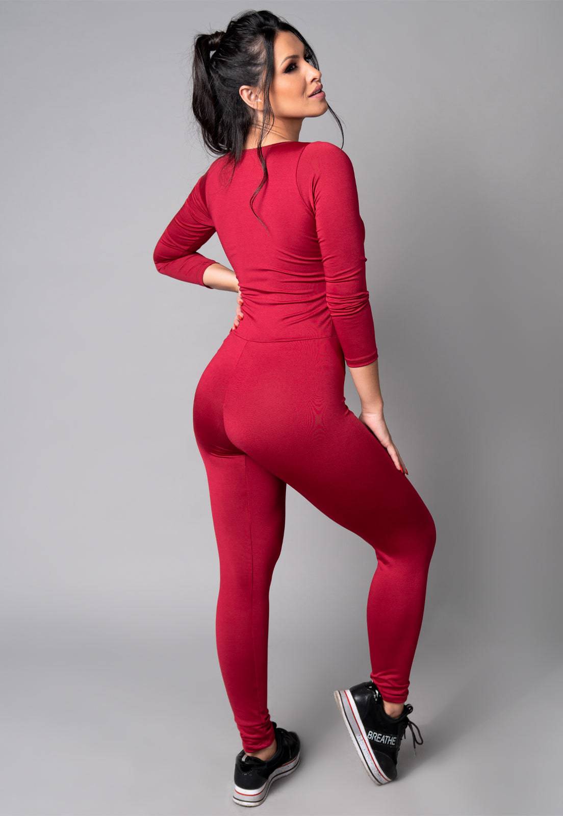 Macacão Longo Manga 3/4 Costa Fechada Mandala - MVB MODAS