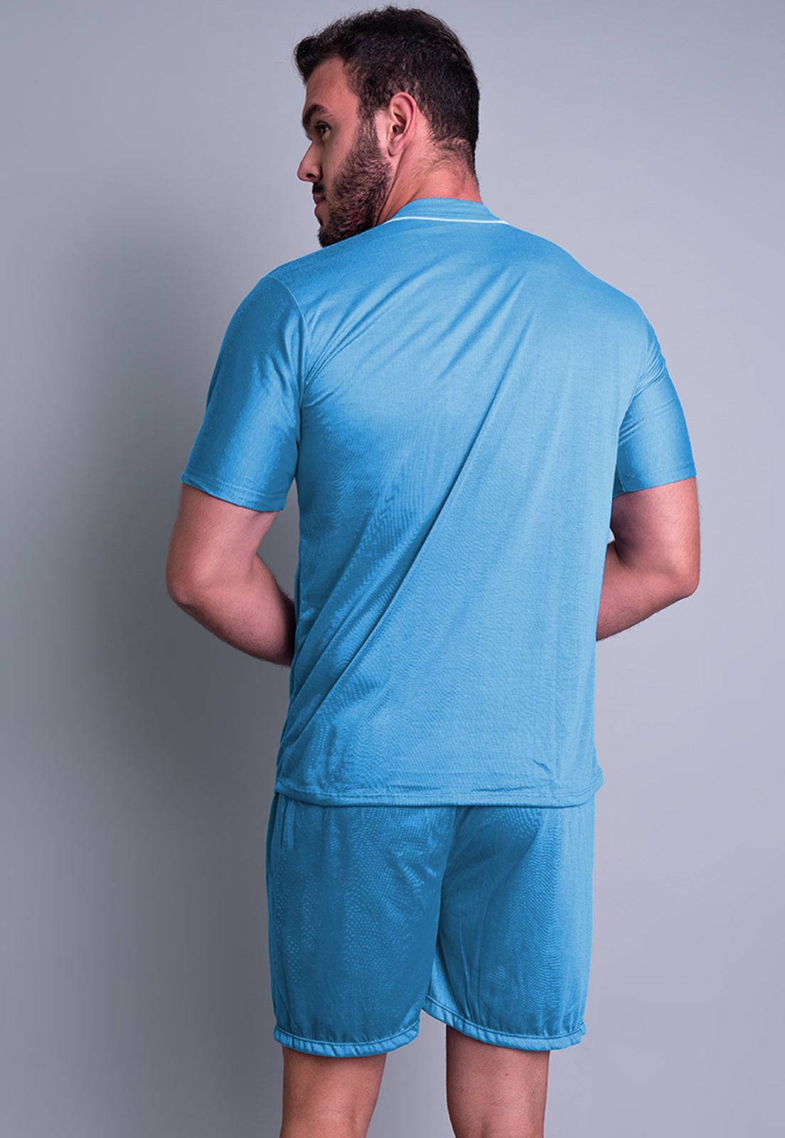 Pijama Masculino Curto Manga Curta Short Cinza - MVB MODAS