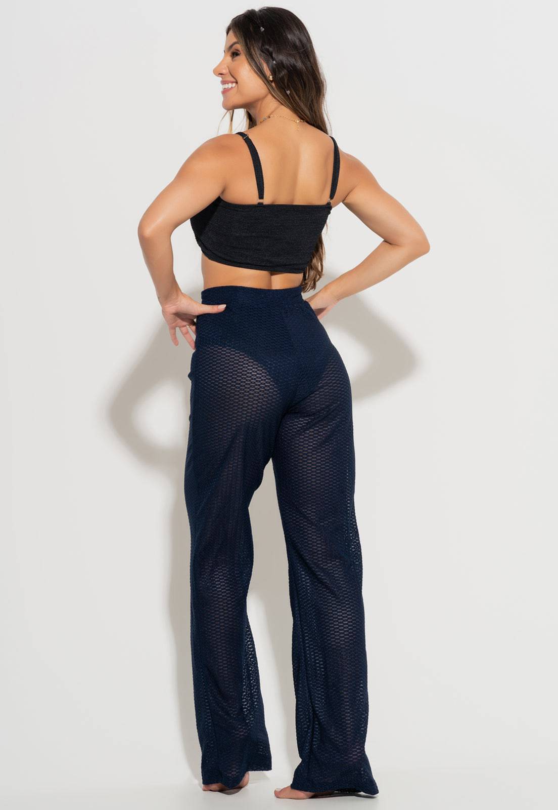 Calça Saída de Praia Renda Vermelho - MVB MODAS