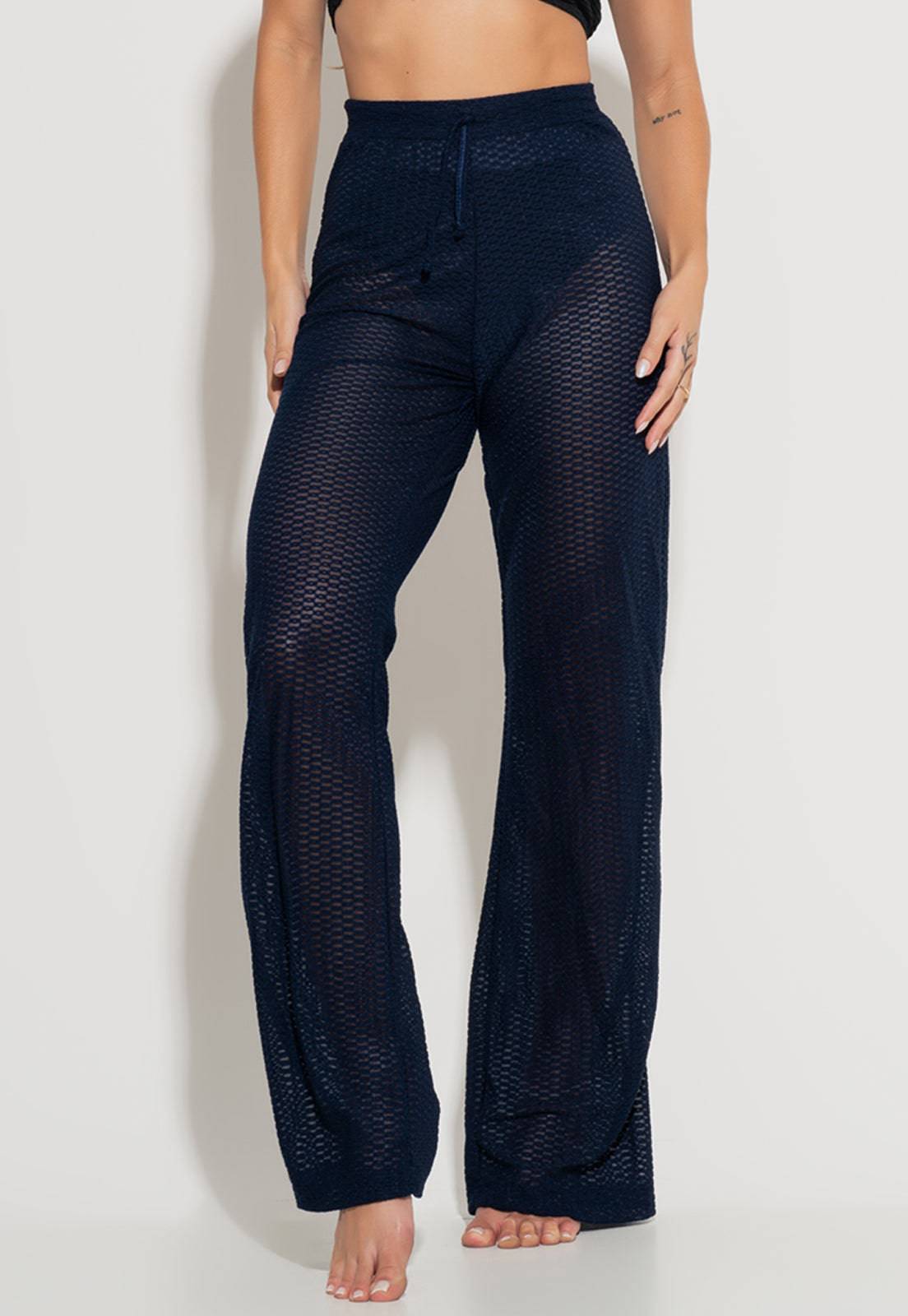 Calça Saída de Praia Renda Vermelho - MVB MODAS