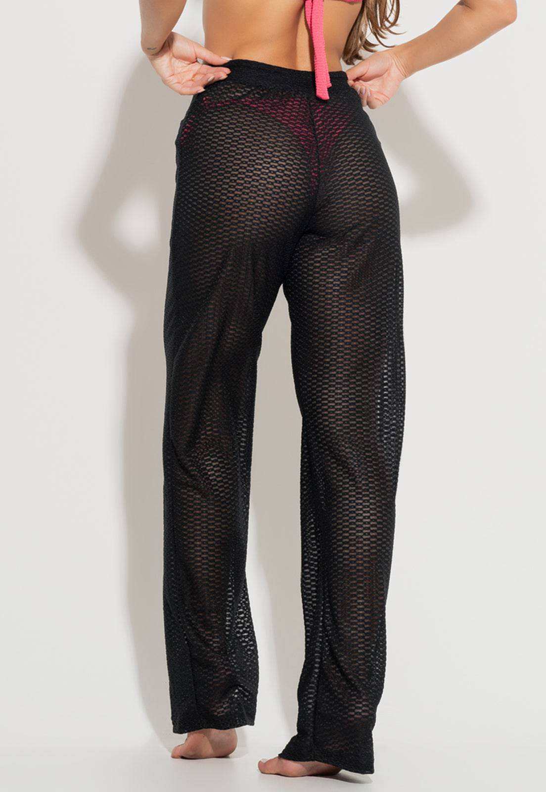 Calça Saída de Praia Renda Azul - MVB MODAS