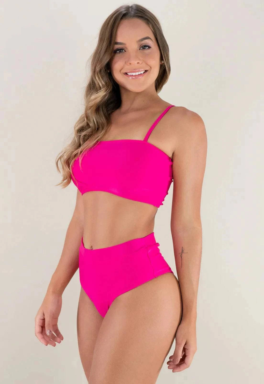 Biquíni Top Faixa Hot Pants Chevron - MVB MODAS