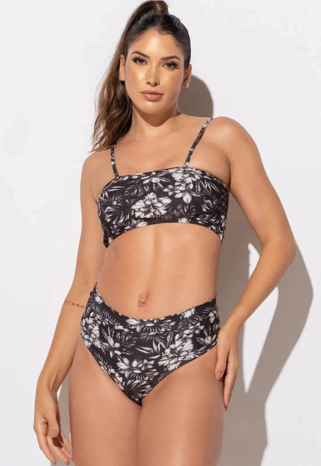 Biquíni Top Faixa Hot Pants Rosa - MVB MODAS