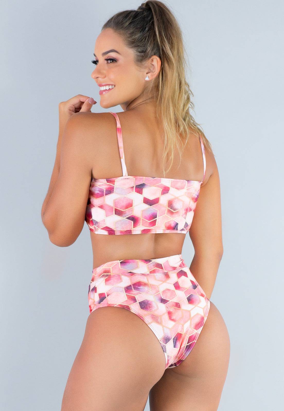 Biquíni Top Faixa Hot Pants Preto - MVB MODAS