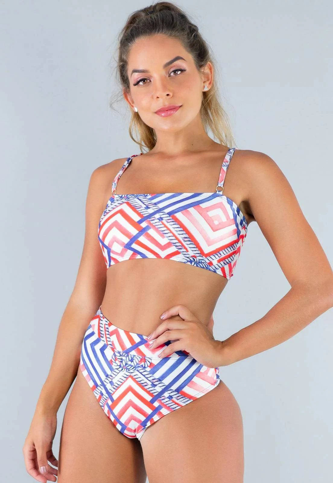 Biquíni Top Faixa Hot Pants Preto - MVB MODAS