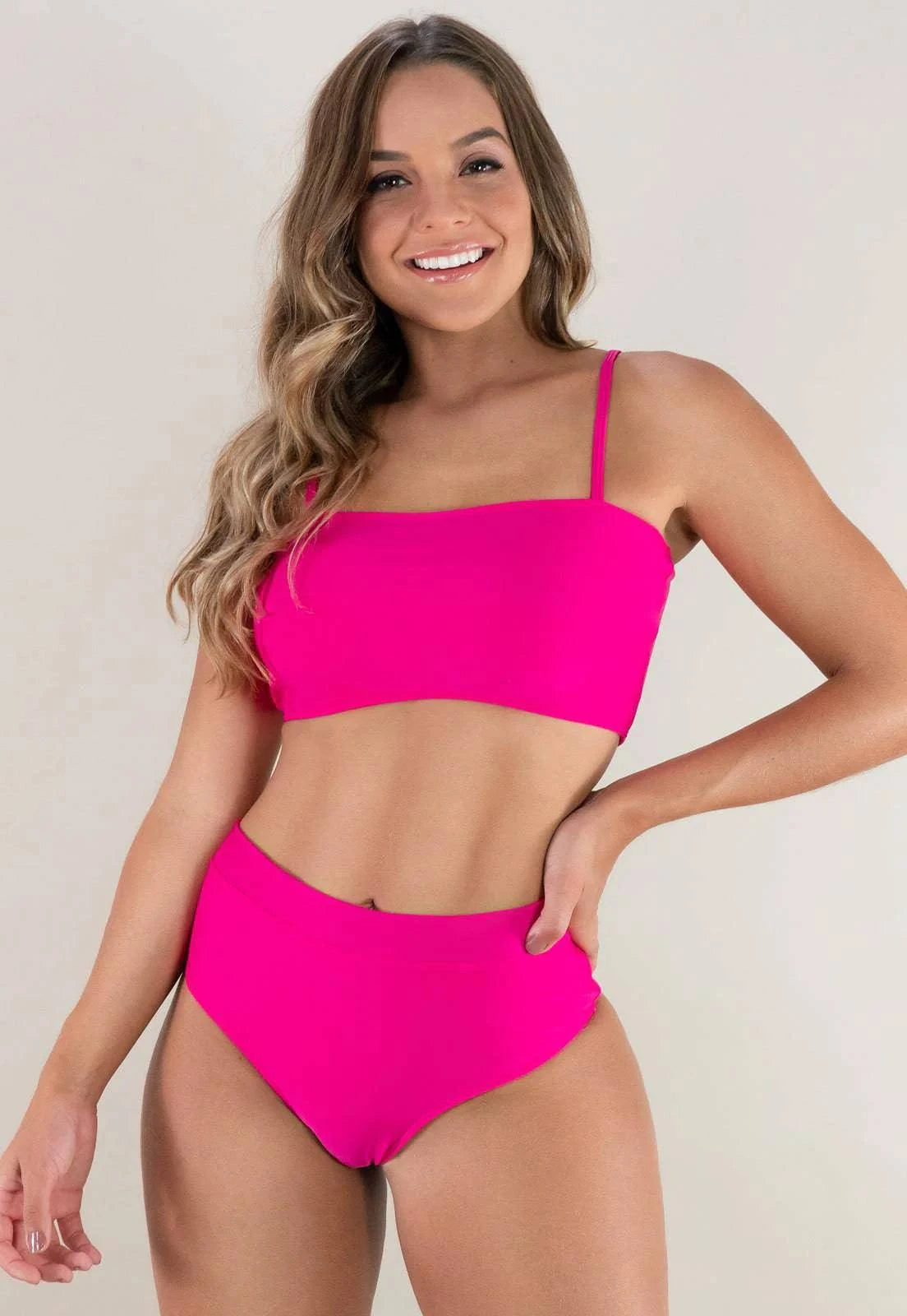 Biquíni Top Faixa Hot Pants Preto - MVB MODAS