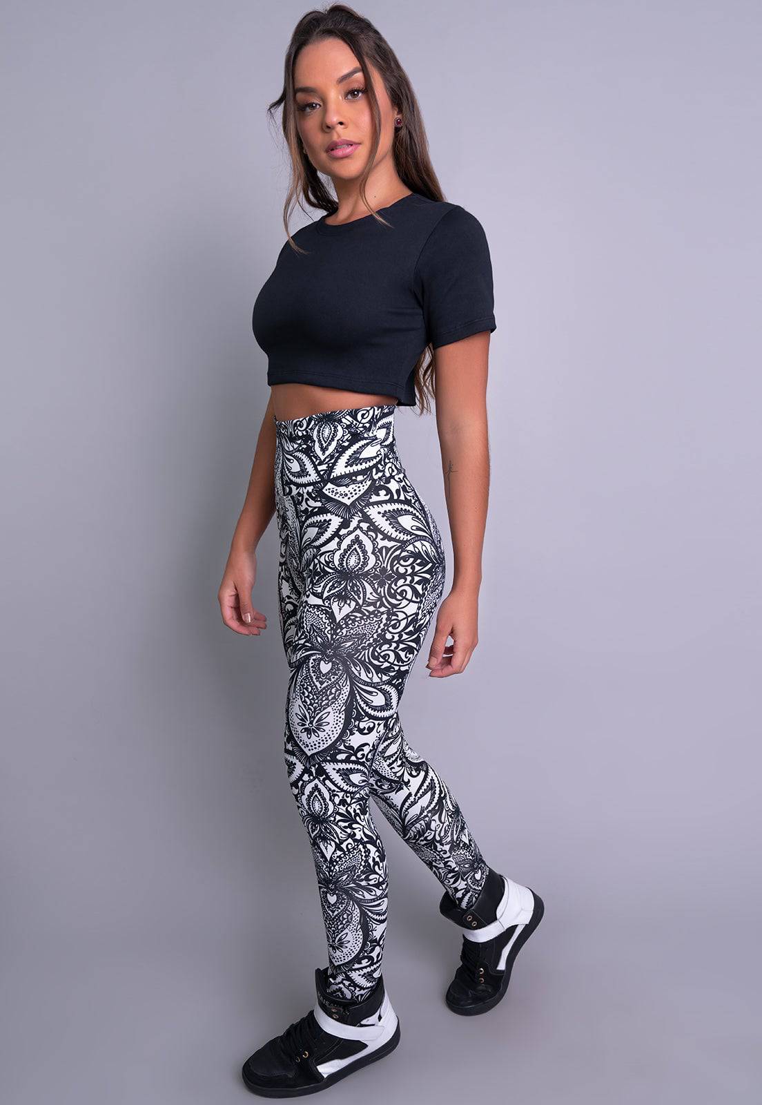 Calça Legging Cintura Alta Mandala - MVB MODAS