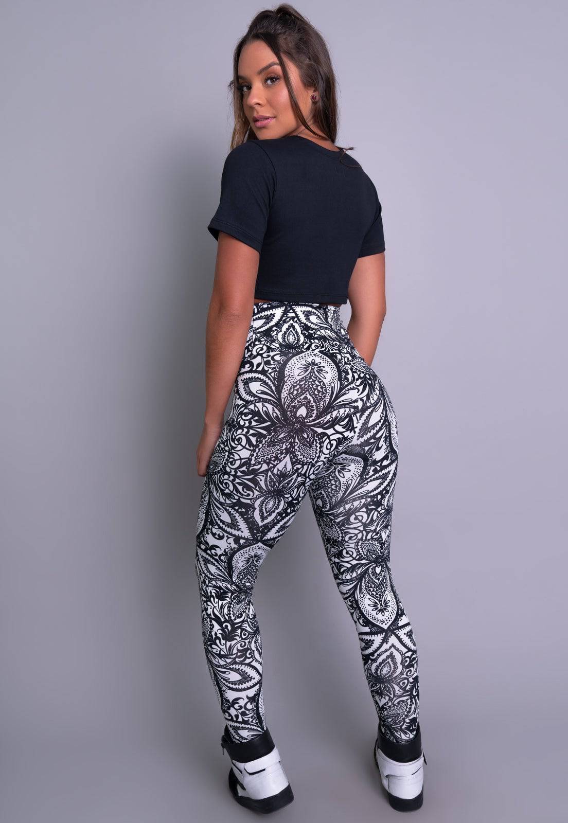 Calça Legging Cintura Alta Mandala - MVB MODAS