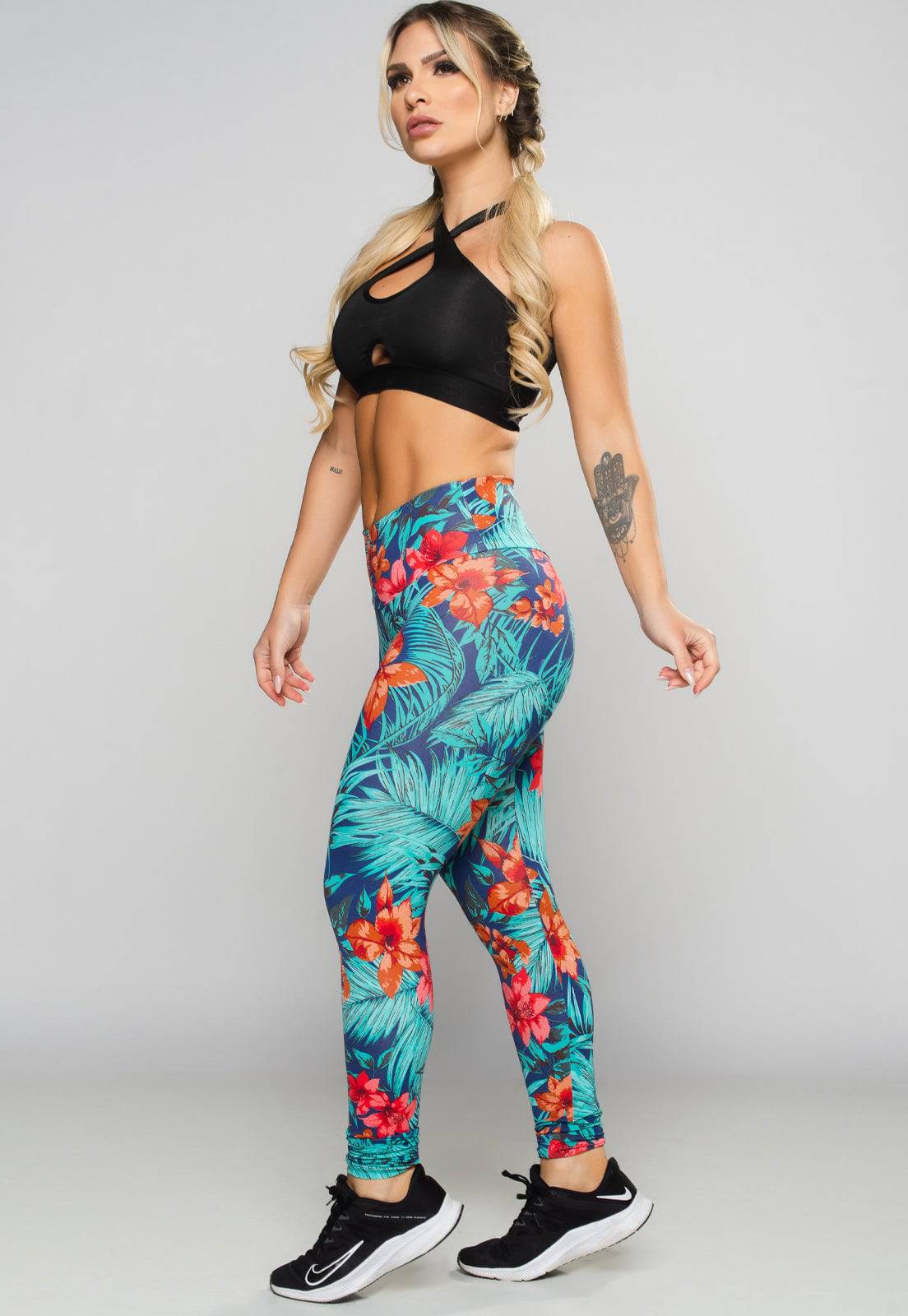 Calça Legging Empina Bumbum Suplex Amazônia - MVB MODAS