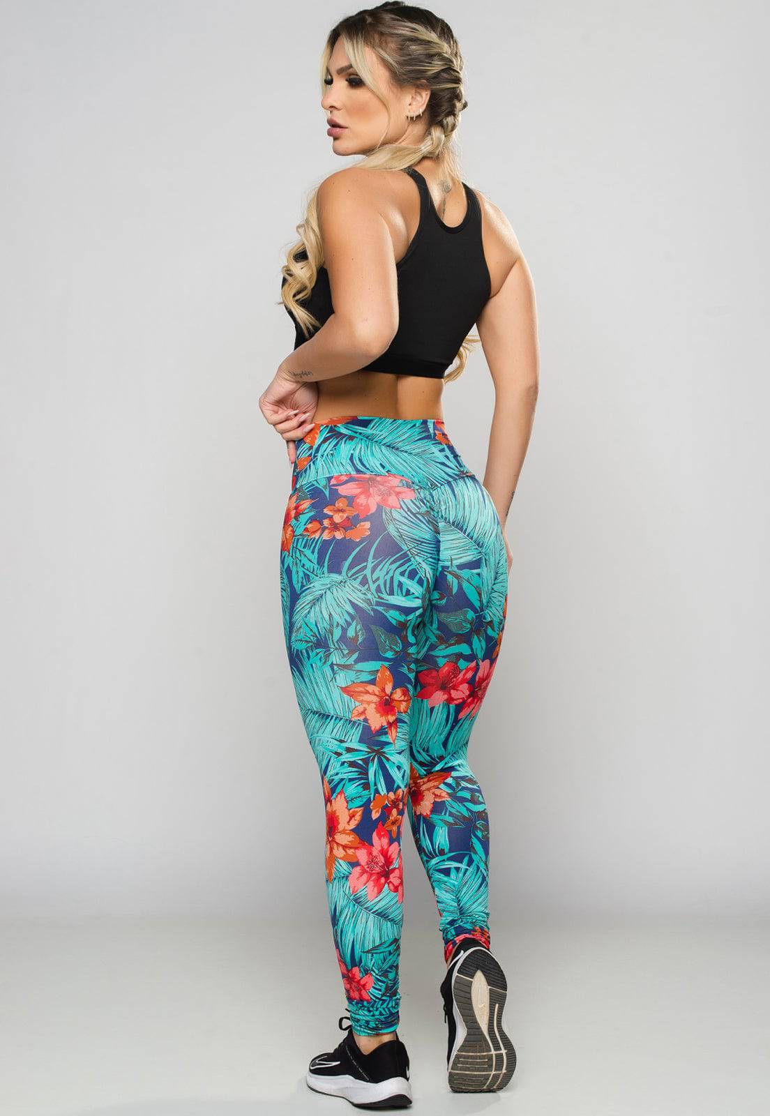 Calça Legging Empina Bumbum Suplex Amazônia - MVB MODAS